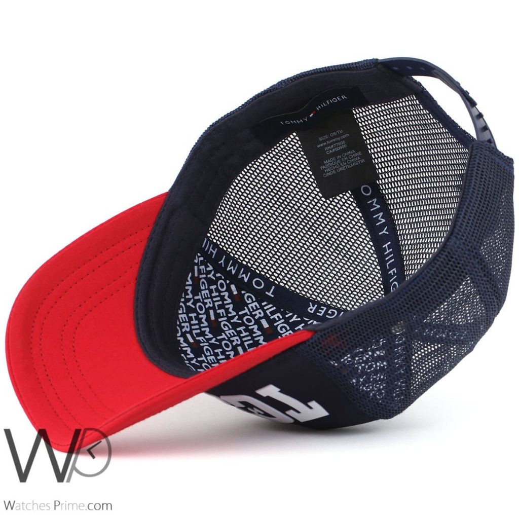 Tommy Hilfiger mesh baseball cap men blue and red | Watches Prime
