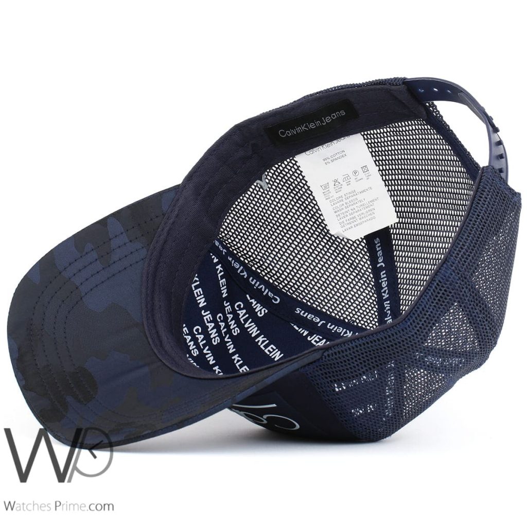 Calvin Klein CK mesh baseball cap men navy | Watches Prime