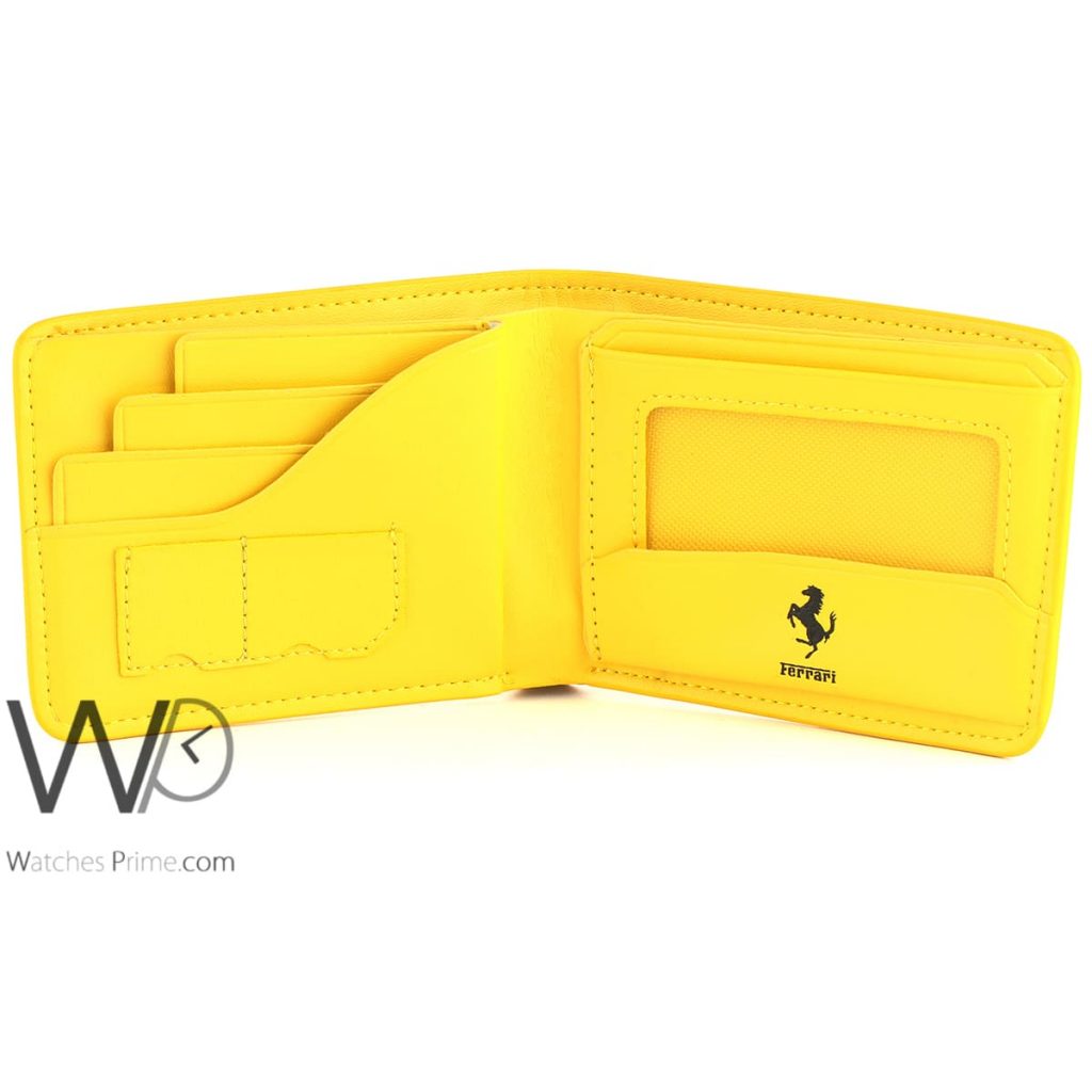 Ferrari wallet yellow for men | Watches Prime