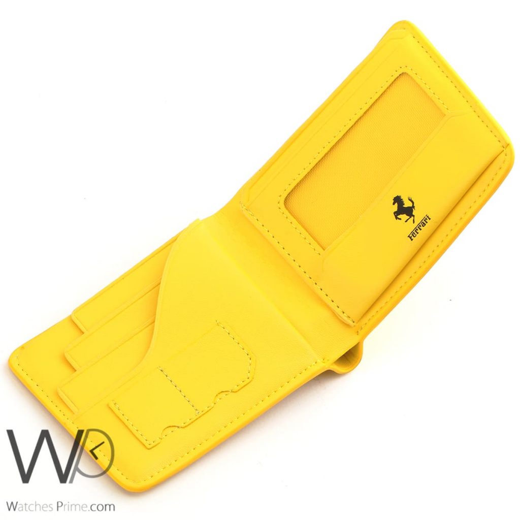 Ferrari wallet yellow for men | Watches Prime