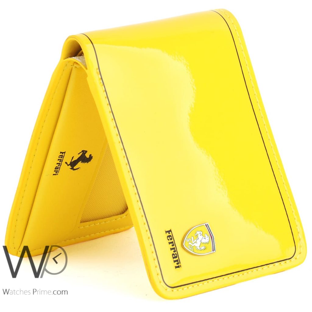 Ferrari wallet yellow for men | Watches Prime