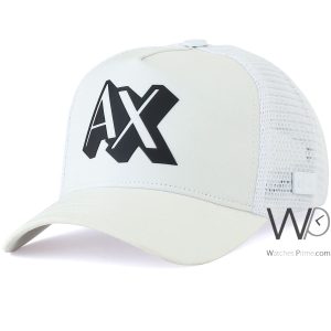 Baseball hat armani exchange ax white cap men