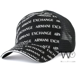 Baseball hat black armani exchange cap men