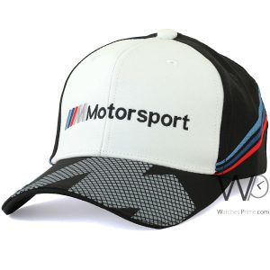 Baseball hat bmw m motorsport white black cap men