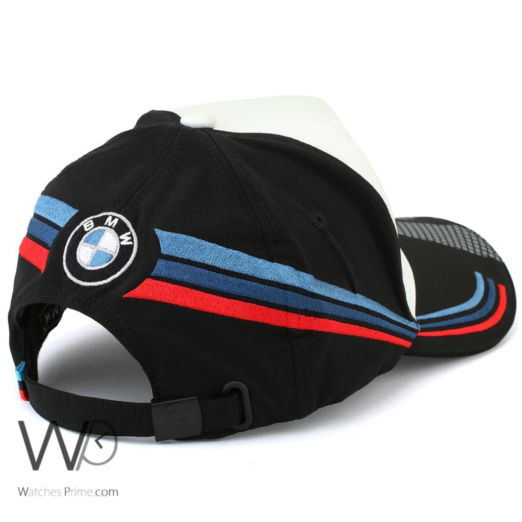 قبعة بي ام دبليو BMW ابيض اسود رجالي | واتشز برايم