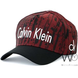 Baseball hat calvin klein red black cap men