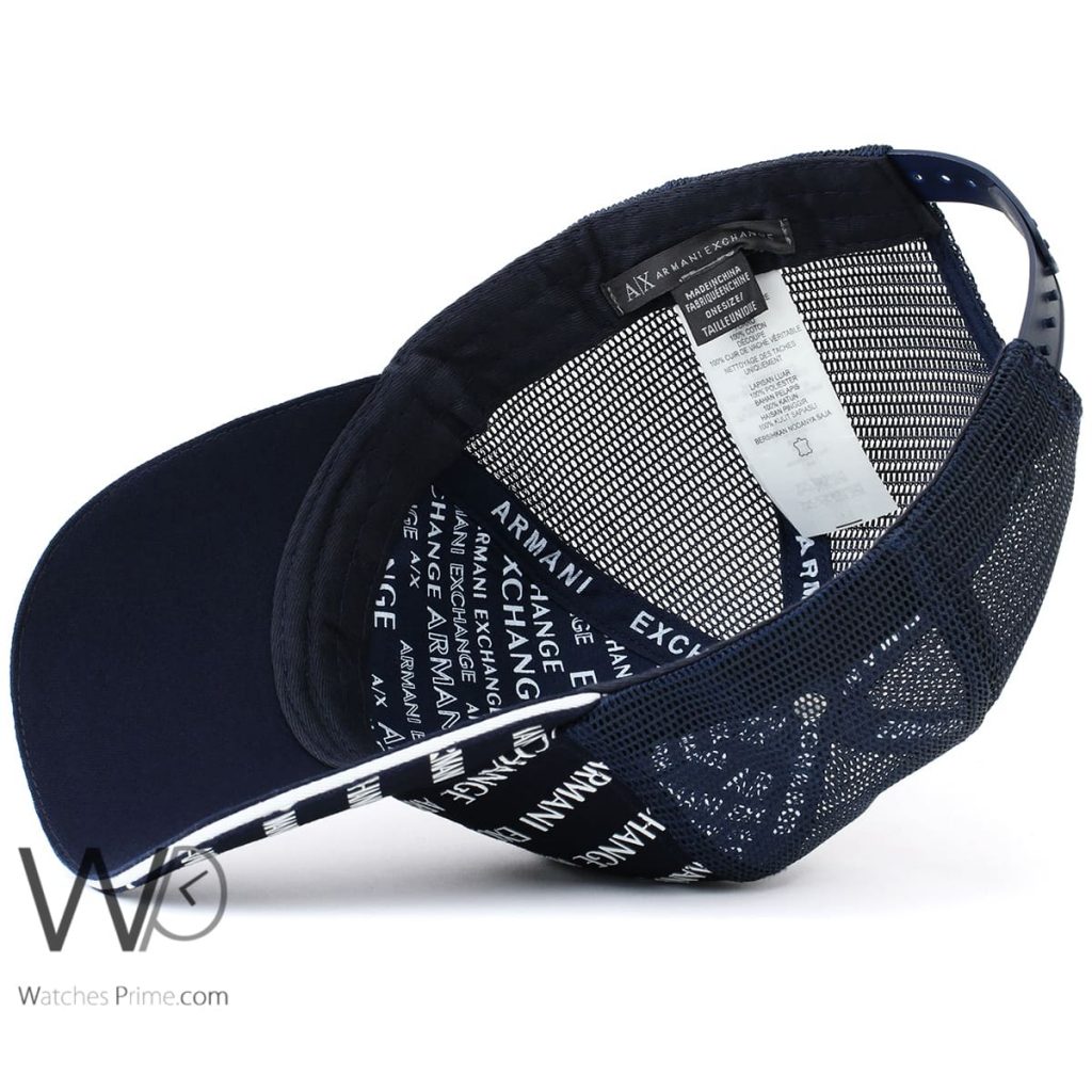 Armani Exchange navy blue baseball cap men | Watches Prime