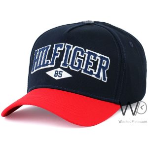 Baseball hat tommy hilfiger 85 navy blue red cap men