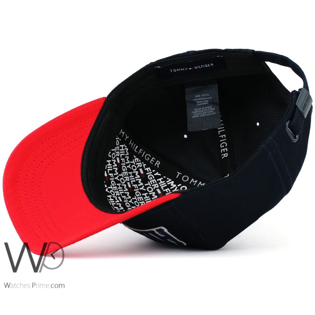 Tommy Hilfiger baseball navy blue red cap men | Watches Prime