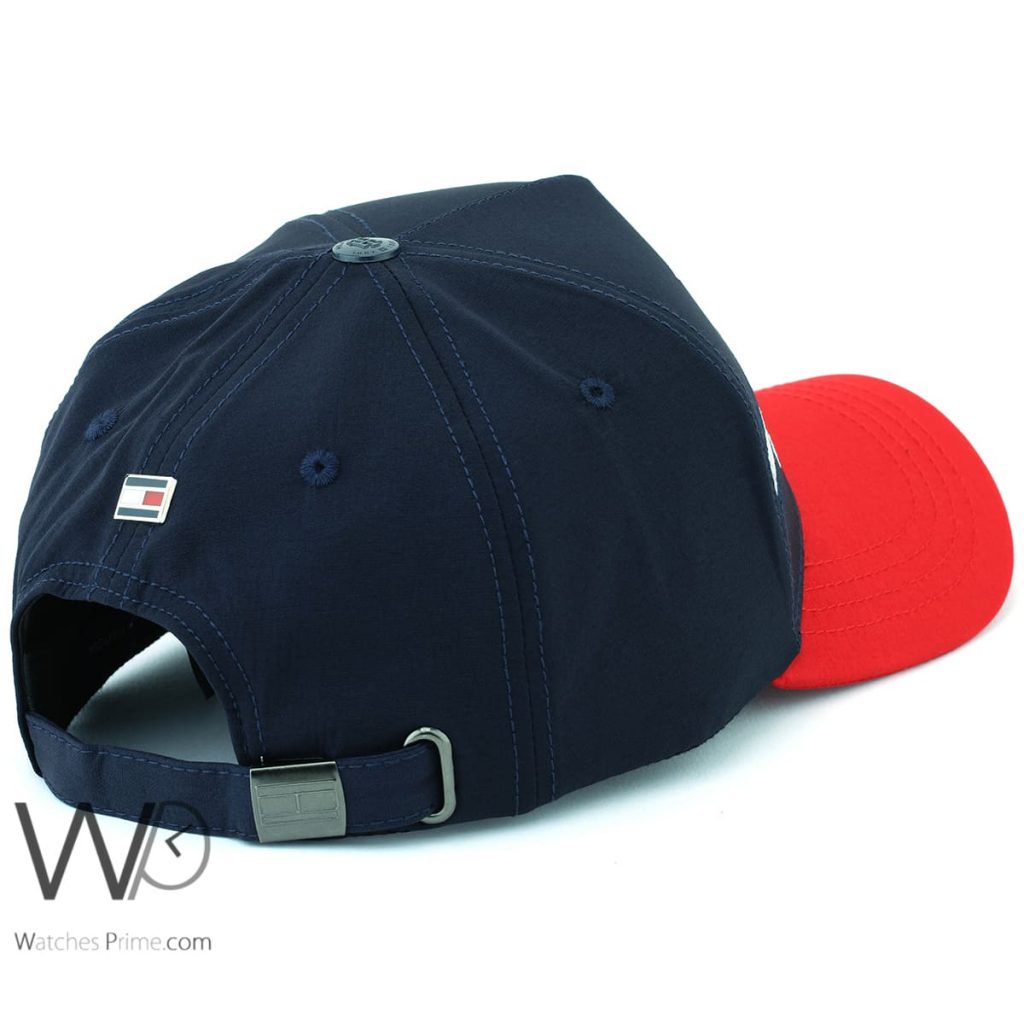 Tommy Hilfiger navy blue red baseball cap men | Watches Prime