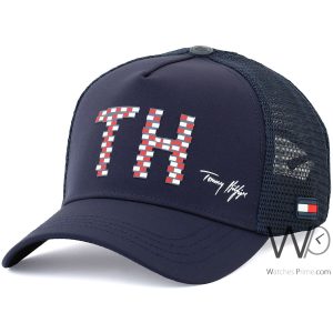 Baseball hat tommy hilfiger th 1985 nyc navy blue cap men
