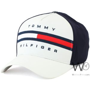 Baseball hat tommy hilfiger white navy blue cap men