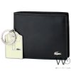 Lacoste black wallet and keychain for men | Watches Prime