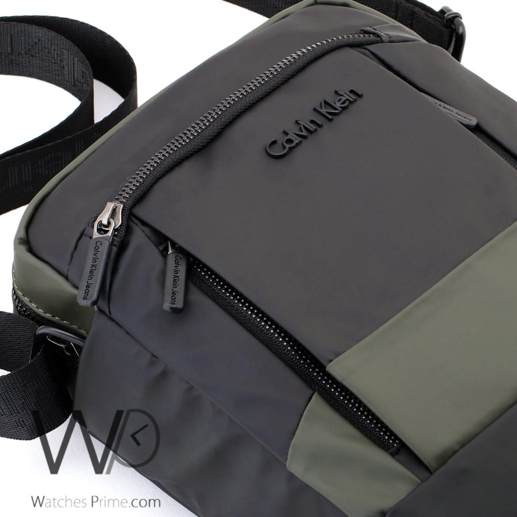 Calvin Klein Black and Green Messenger Bag | Watches Prime