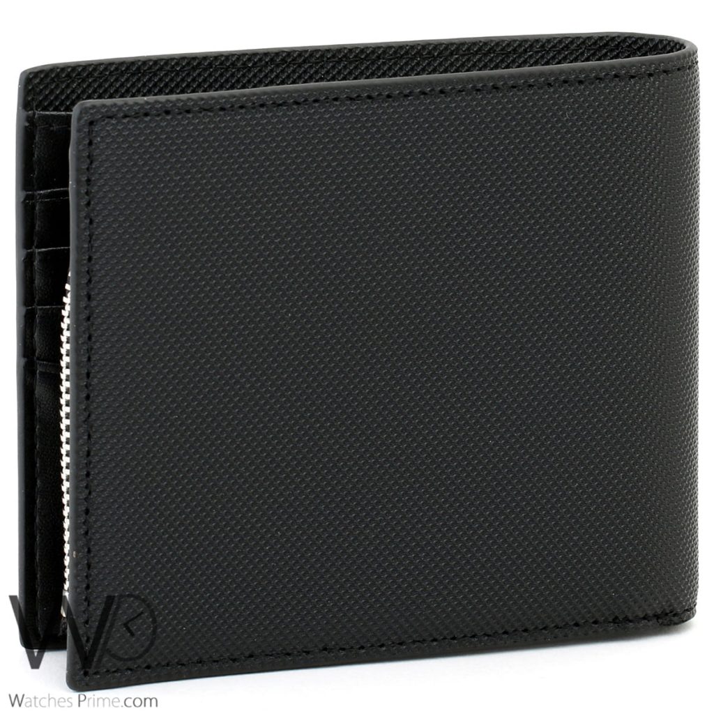 Lacoste Wallet Black Leather for Men | Watches Prime