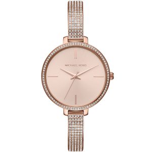 Mk3785 michael kors watch women rose gold dial stainless steel metal strap quartz analog three hand diamonds jaryn