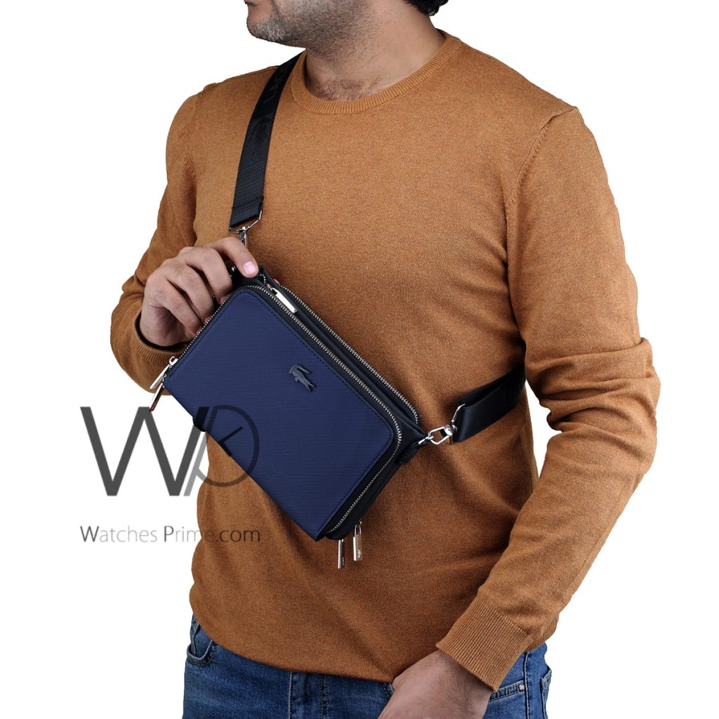Lacoste blue Crossbody Handbag for men | Watches Prime