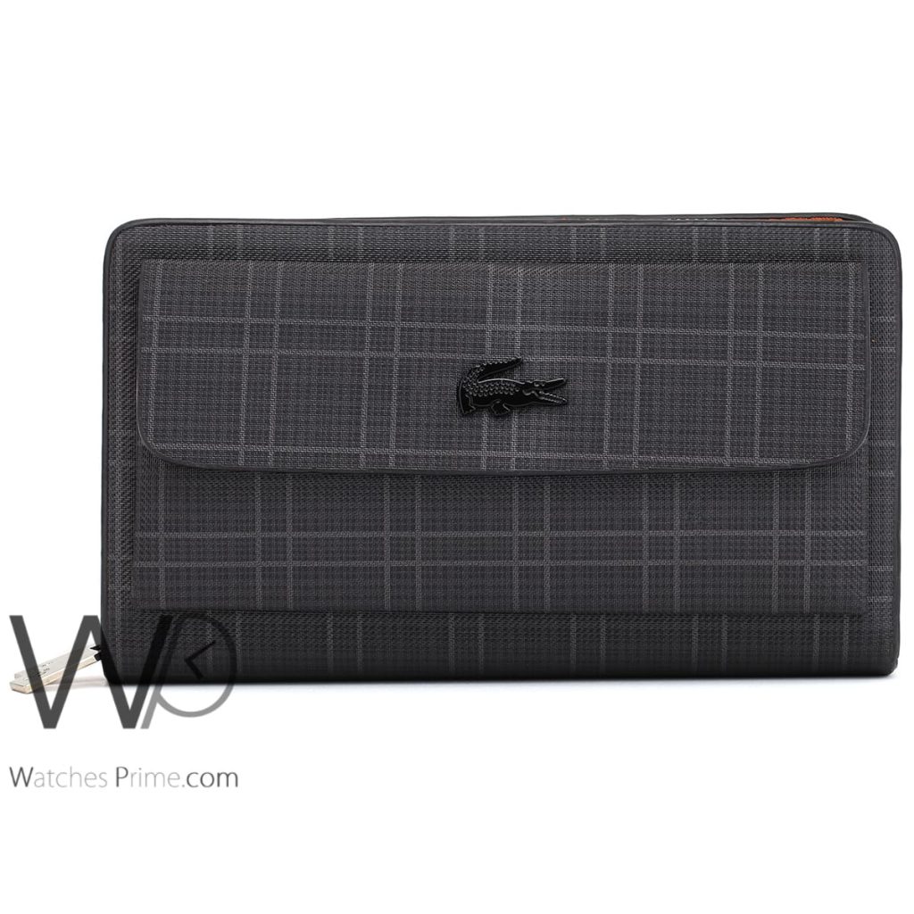 Lacoste black leather Handbag for men | Watches Prime