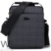 Lacoste black leather Crossbody bag for men | Watches Prime