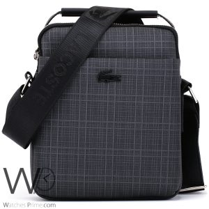 Lacoste blue leather Crossbody bag for men | Watches Prime