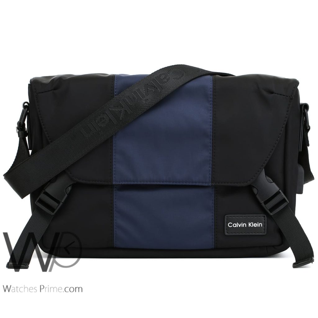 Calvin Klein CK black blue Messenger Bag | Watches Prime