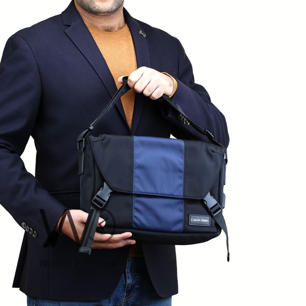 Calvin Klein CK black blue Messenger Bag | Watches Prime