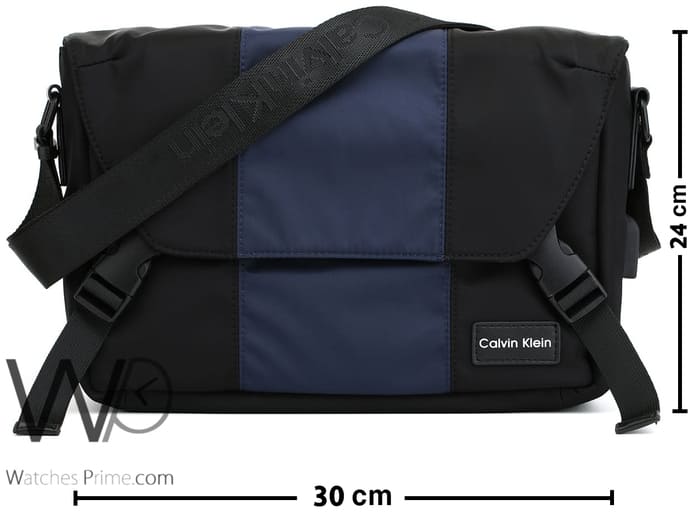 Calvin Klein CK black blue Messenger Bag | Watches Prime