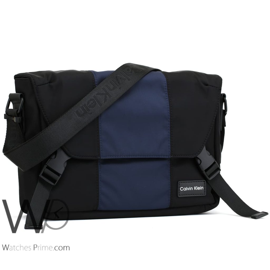 Calvin Klein CK black blue Messenger Bag | Watches Prime