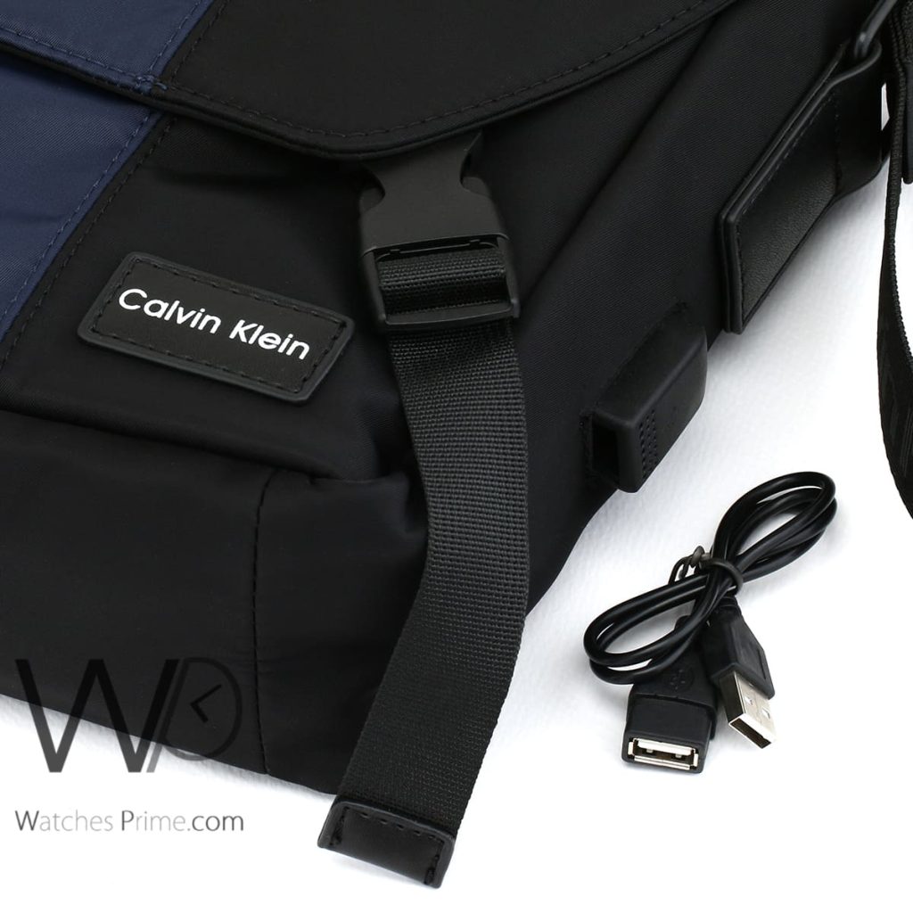 Calvin Klein CK black blue Messenger Bag | Watches Prime