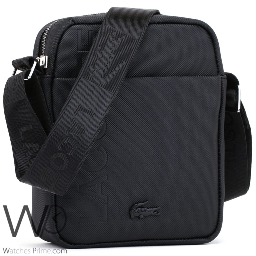 Lacoste leather black Messenger Bag | Watches Prime
