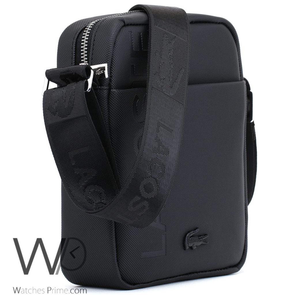 Lacoste leather black Messenger Bag | Watches Prime