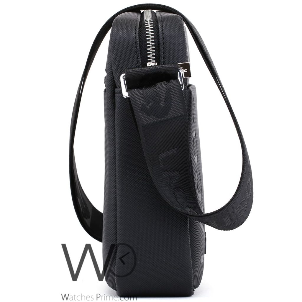 Lacoste leather black Messenger Bag | Watches Prime