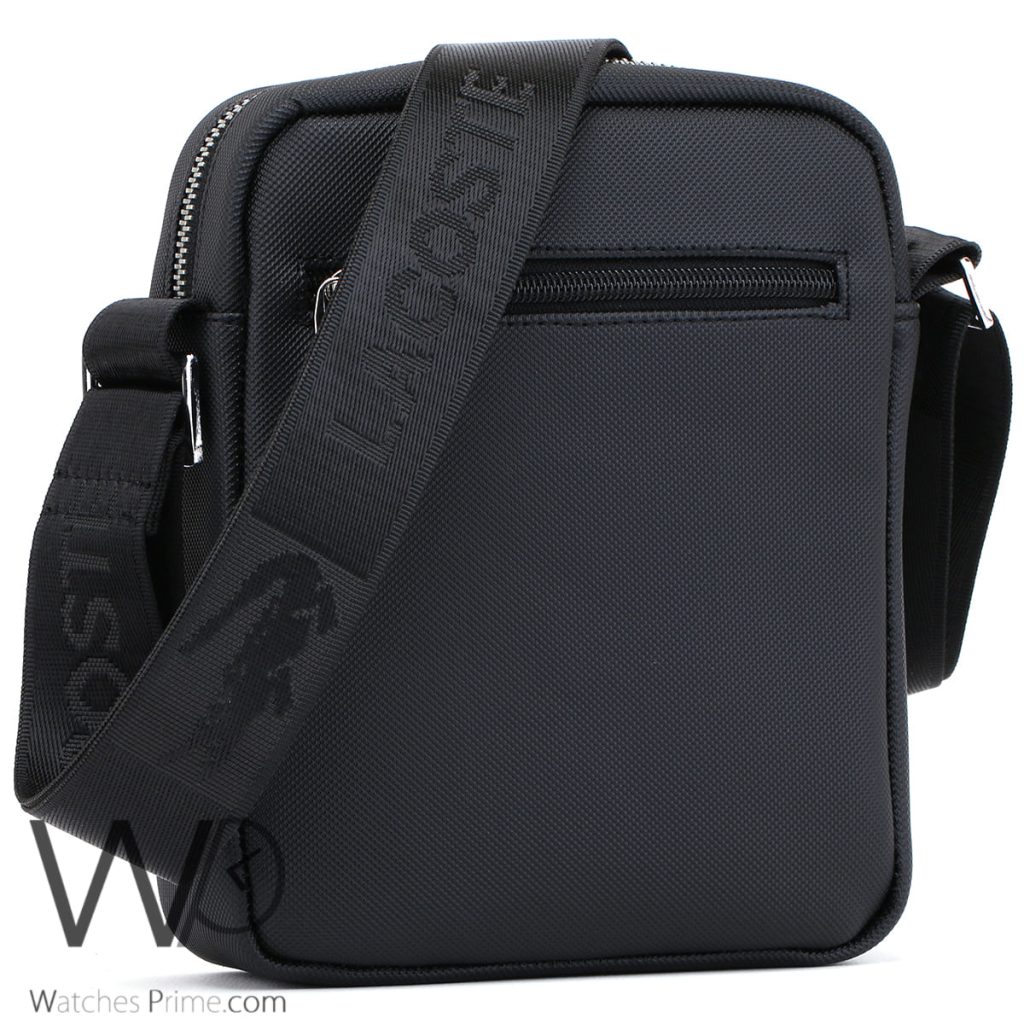 Lacoste leather black Messenger Bag | Watches Prime