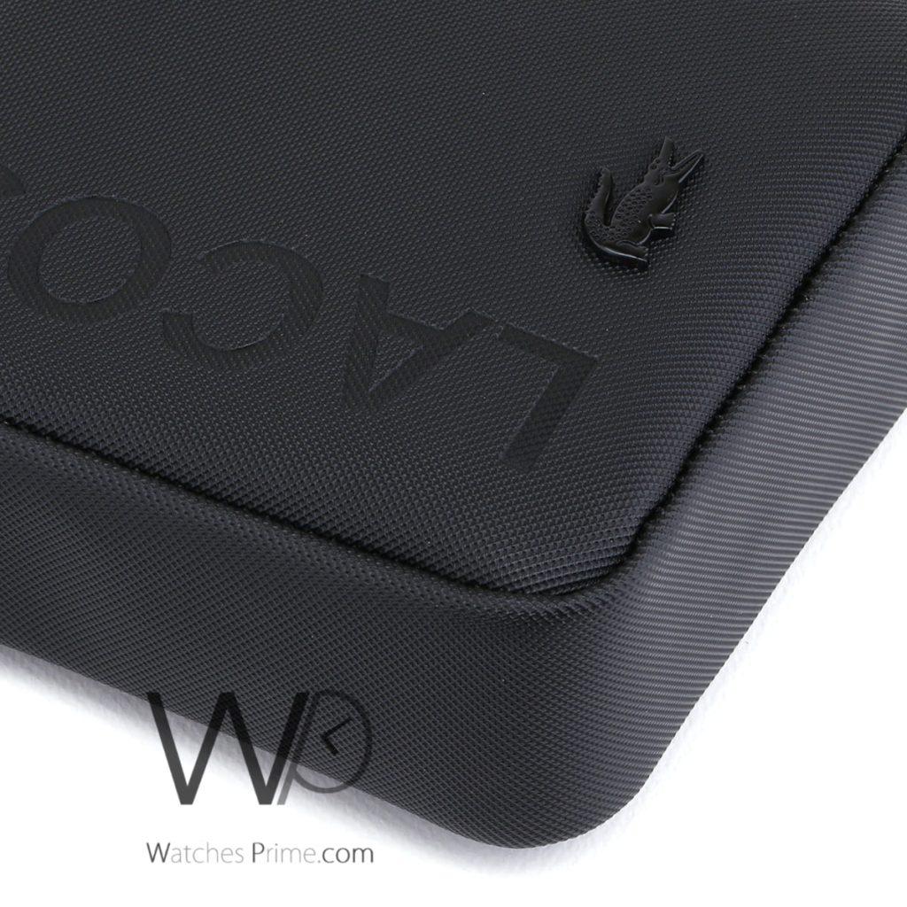 Lacoste leather black Messenger Bag | Watches Prime