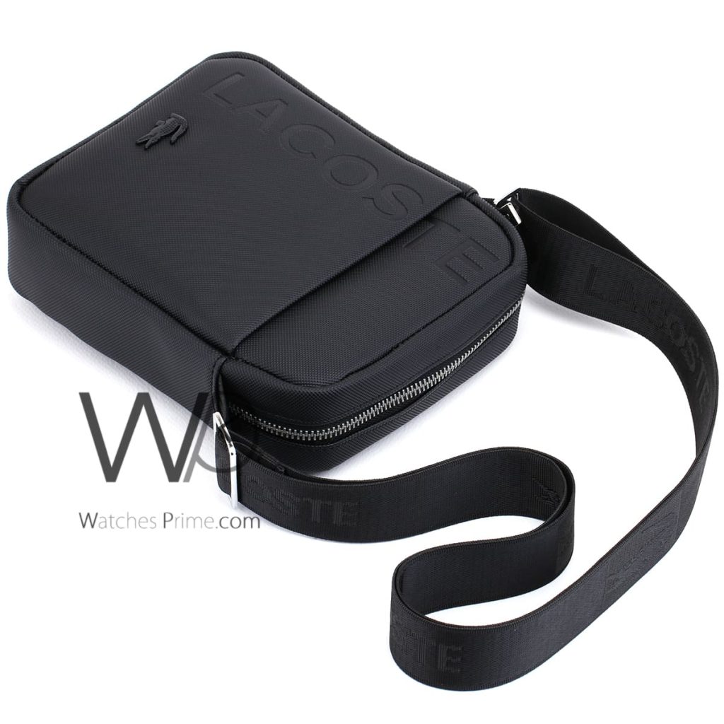 Lacoste leather black Messenger Bag | Watches Prime