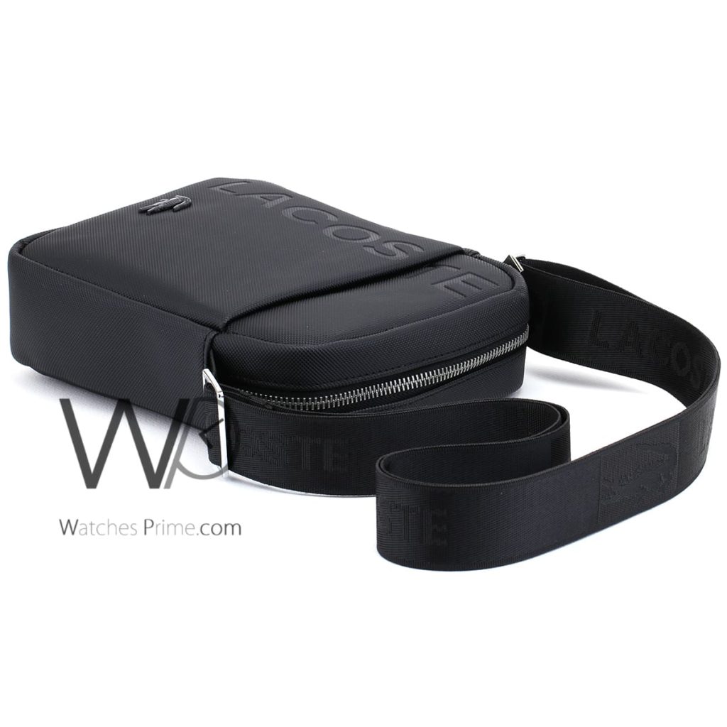 Lacoste leather black Messenger Bag | Watches Prime