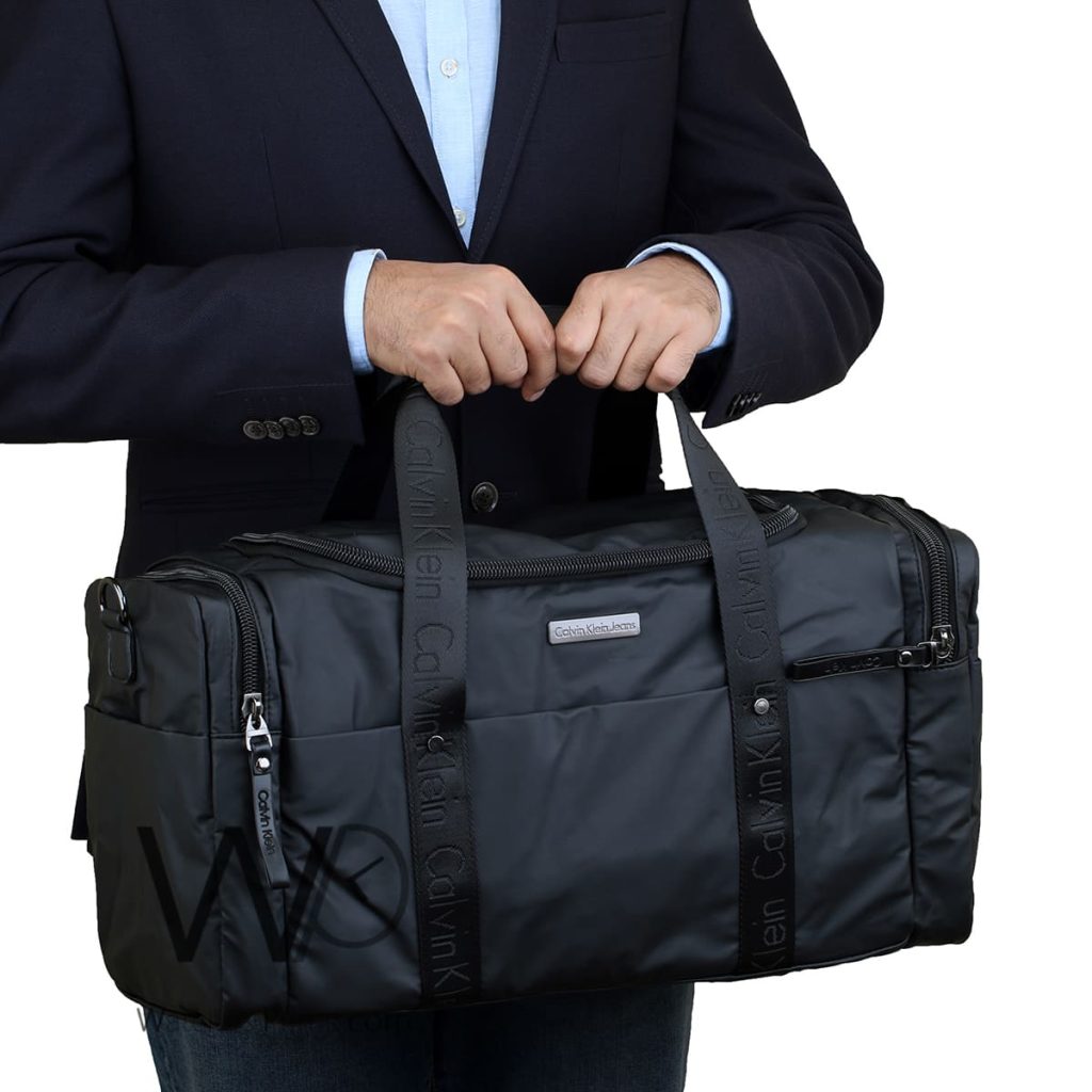 Duffle Calvin Klein CK black bag for men | Watches Prime