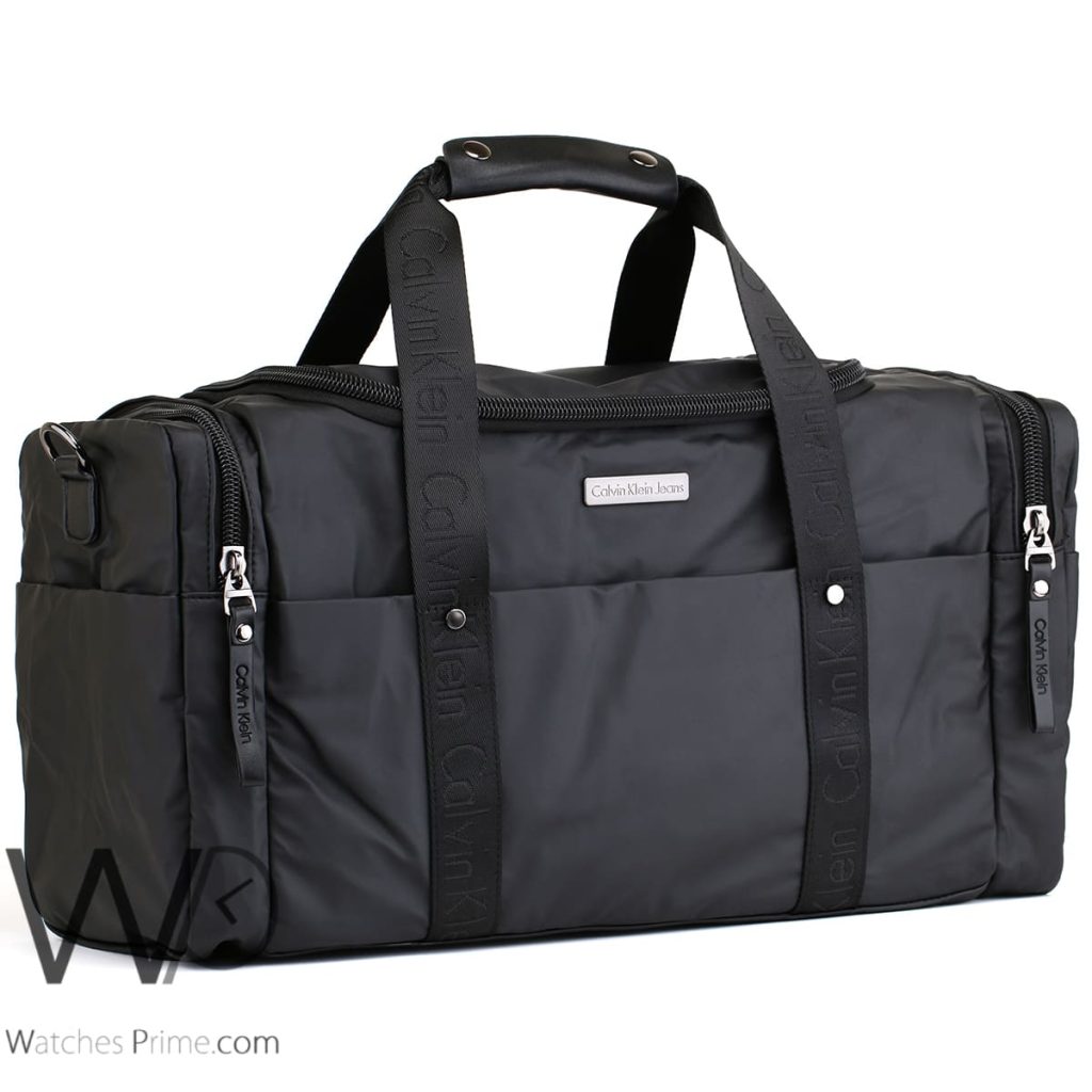 Duffle Calvin Klein CK black bag for men | Watches Prime