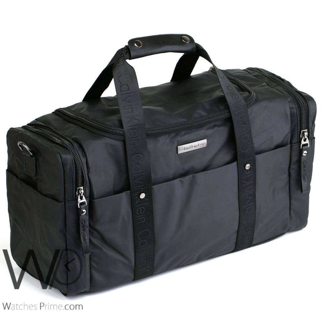 Duffle Calvin Klein CK black bag for men | Watches Prime