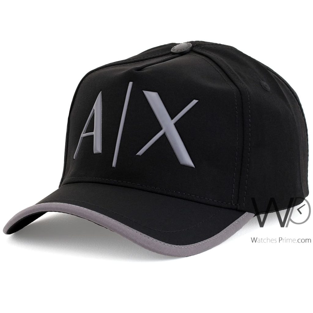 Black Armani Exchange AX Cotton Men's Cap | Watches Prime