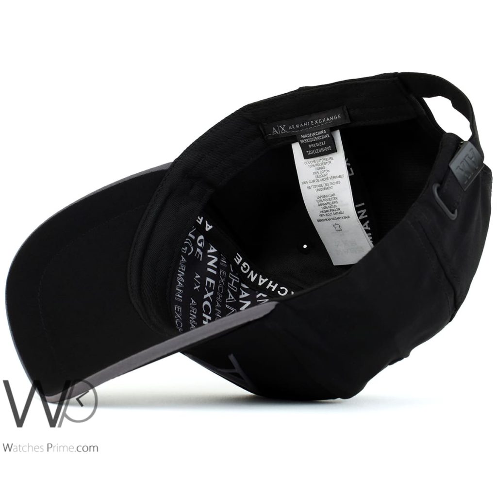 Black Armani Exchange AX Cotton Men's Cap | Watches Prime