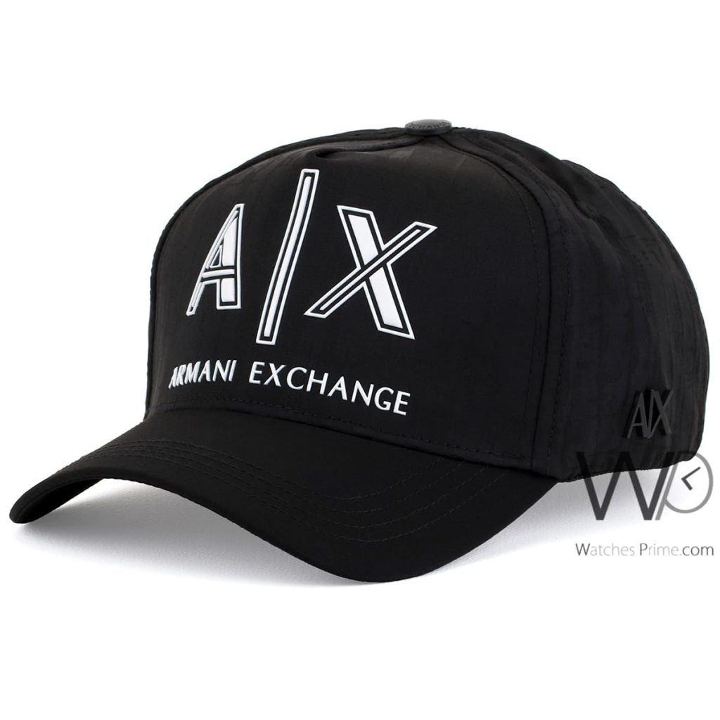 Armani Exchange AX Black Cotton Men's Cap | Watches Prime
