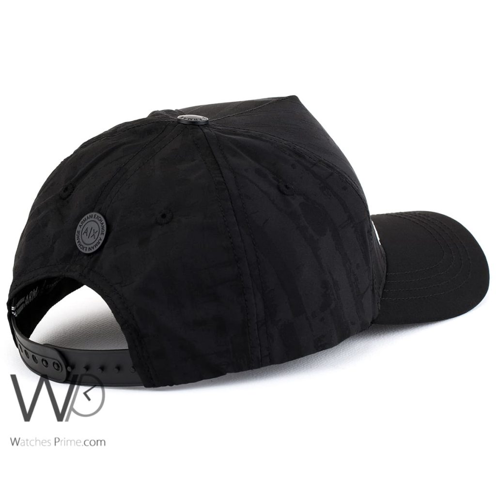 Armani Exchange AX Black Cotton Men's Cap | Watches Prime