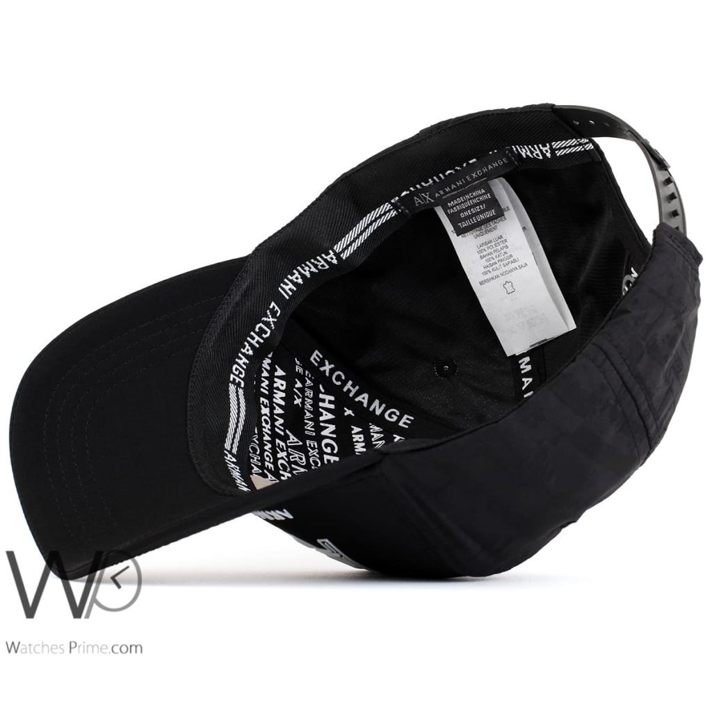 Armani Exchange AX Black Cotton Men's Cap | Watches Prime