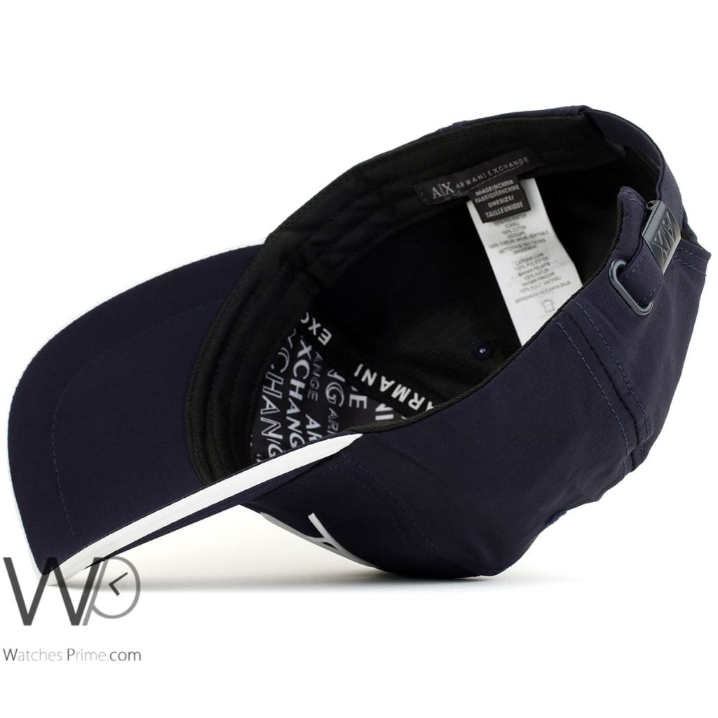 Armani Exchange AX Blue Cotton Men's Cap | Watches Prime