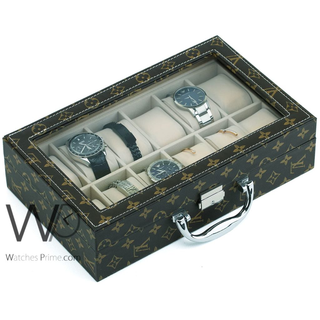 صندوق لويس فيتون LV منظم لحفظ الساعات 12 خلية | واتشز برايم