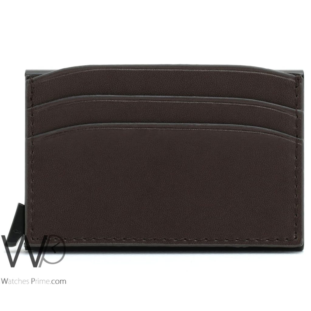 Pop Up Armani Brown Men's Card Holder Wallet | Watches Prime