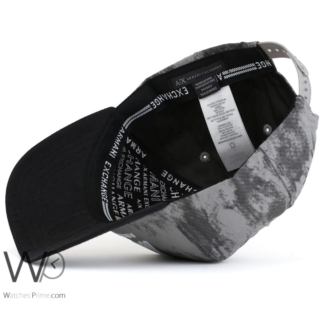 Armani Exchange AX Grey Cotton Men's Cap | Watches Prime