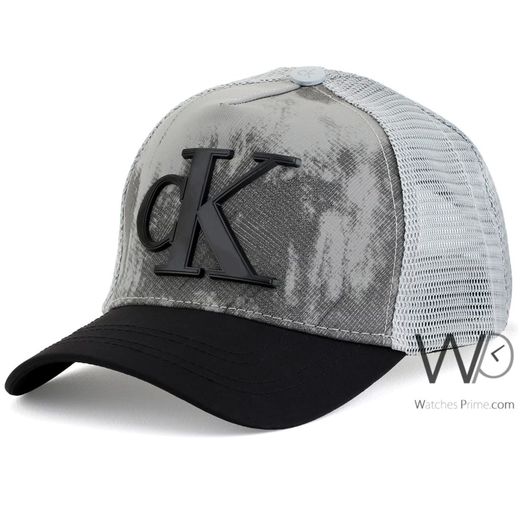 Calvin Klein CK Grey Cotton Men's Cap | Watches Prime