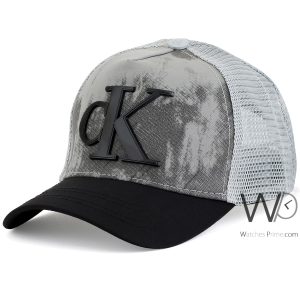Grey black calvin klein ck mens baseball cap
